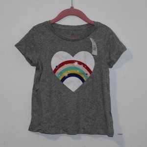 Baby Gap Girls Rainbow Heart Tee